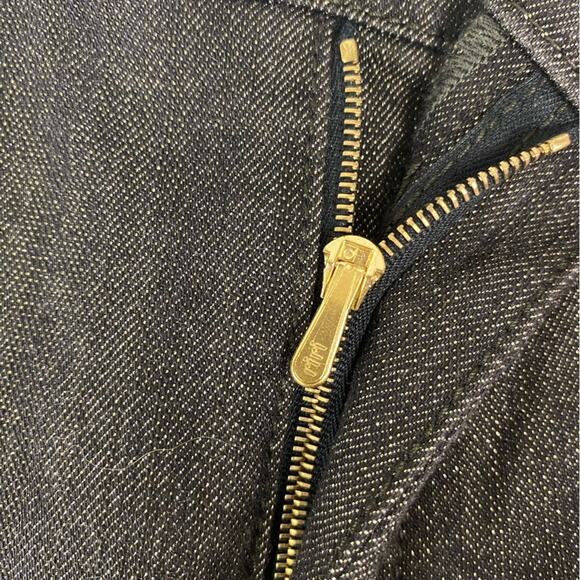 St. John Collection Women's Straight Leg Jeans Size 4 Black Gold Shimmer Holiday - Picture 8 of 13